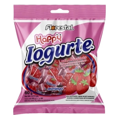 Florestal Happy Yogurt And Strawberry Chewy Candy 60g